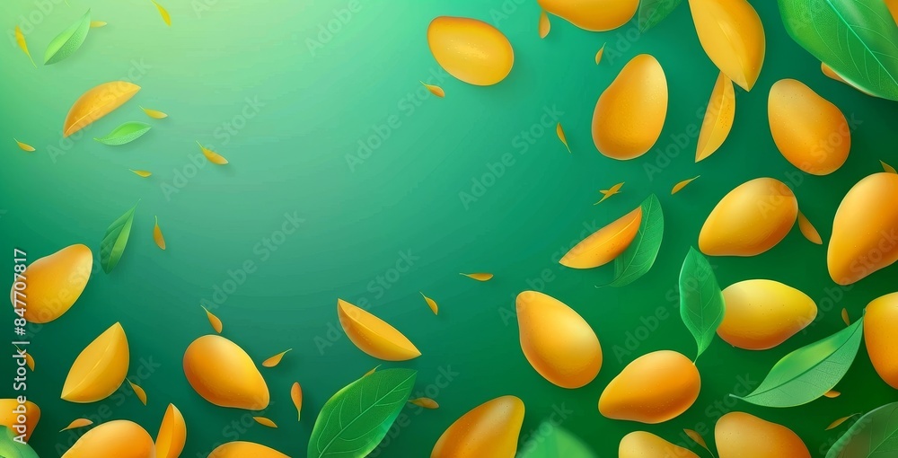 Poster an editable text style effect based on the fresh mango theme.