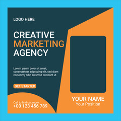 Creative digital marketing agency social media post template