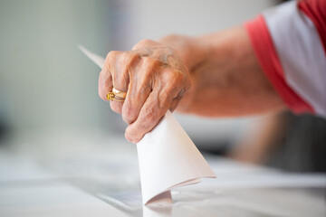 Person votes during elections