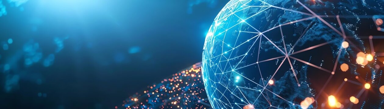 Global Affiliate Programs icons connected to a 3D globe