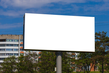 Background for design, Large white billboards for outdoor advertising along the roads