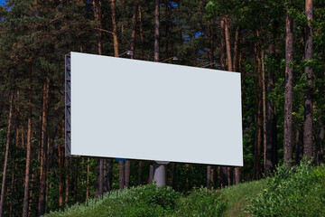 Background for design, Large white billboards for outdoor advertising along the roads