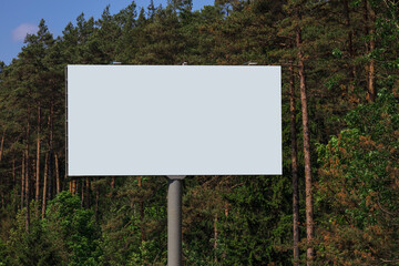 Background for design, Large white billboards for outdoor advertising along the roads