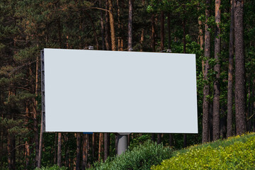 Background for design, Large white billboards for outdoor advertising along the roads