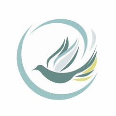 Fototapeta premium bird with leaf