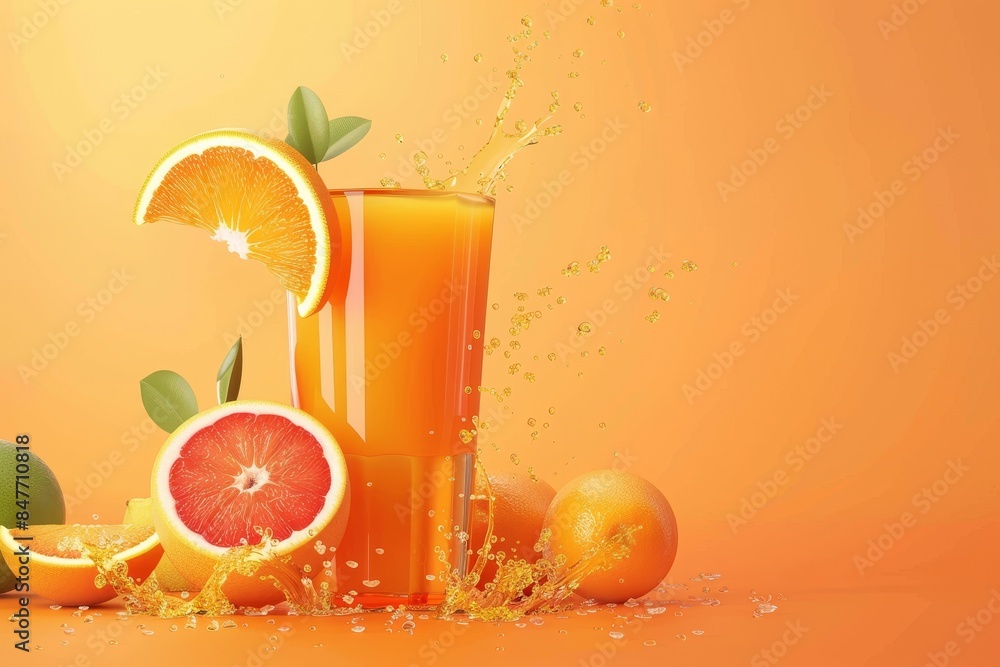 Poster a juice editable text effect template with abstract style that can be used for business and company 