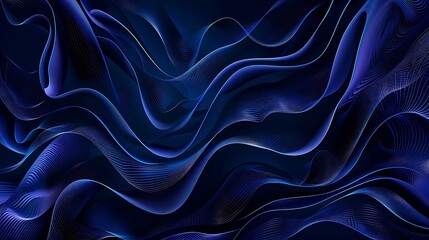Obraz premium Abstract Blue Wavy Design