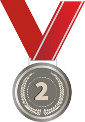 Silver medal award vector