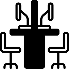 Cubicle Glyph Icon