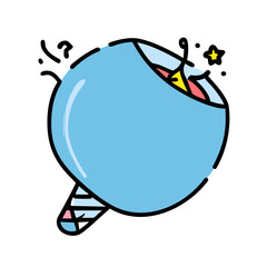  Party popper emoji with explosion confetti icon