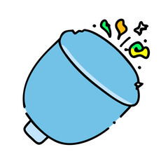  Party popper emoji with explosion confetti icon