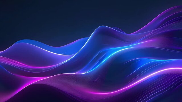 Abstract purple and blue background with wavy lines