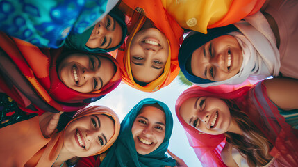 Fototapeta premium Diverse group of women celebrating cultural diversity and unity