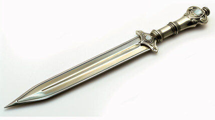 Elegant antique sword with ornate hilt and silver blade showcasing fine craftsmanship