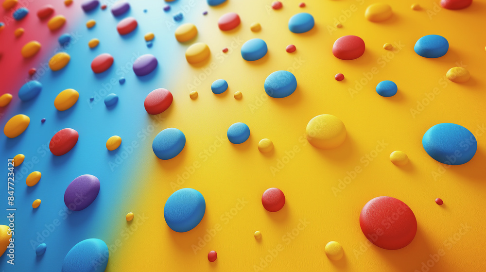Poster a colorful background with many small round objects
