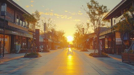 Obraz premium Warm Air in the Shopping Center Area 