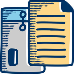 Document Handdrawn Icon Vector Illustration
