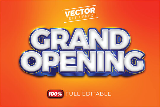 Grand opening text effect