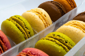 macaroons on a wooden table