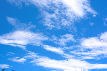 Blue sky and white clouds. 