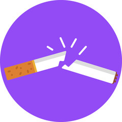 This icon represents quitting smoking, symbolizing freedom from nicotine addiction and a healthier lifestyle.