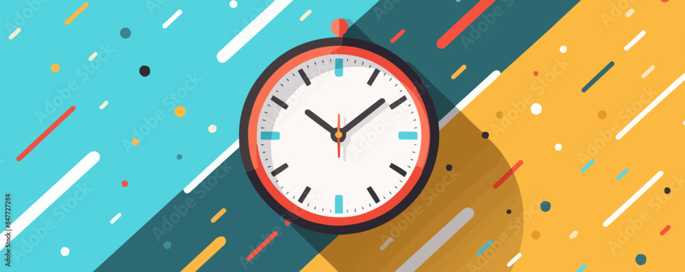 Poster clock icon design vector flat vector isolated on white vector flat minimalistic isolated illustratio