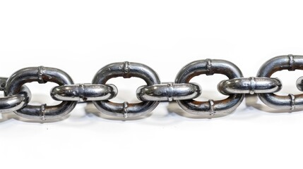 Isolated chain on a white background