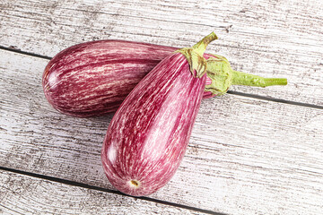 Ripe purple graffiti eggplant for cooking