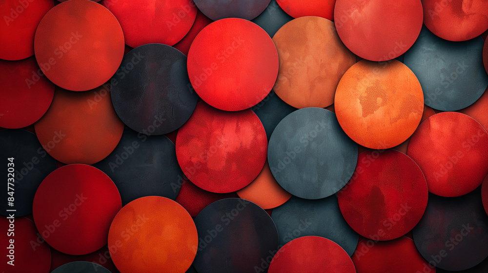Poster a close up of a red and blue circle pattern