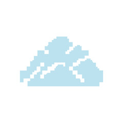 Fototapeta premium Fluffy clouds pixel art icon