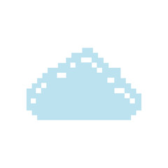 Fluffy clouds pixel art icon