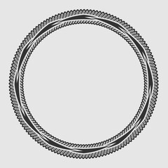 Abstract round frame isolated. Vector illustration
