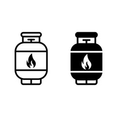 gas cylinders icon. Propane Gas Tank icon color editable