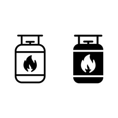 gas cylinders icon. Propane Gas Tank icon color editable