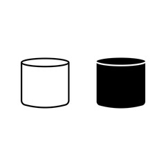 cylinder shape illustration vector graphic icon color editable