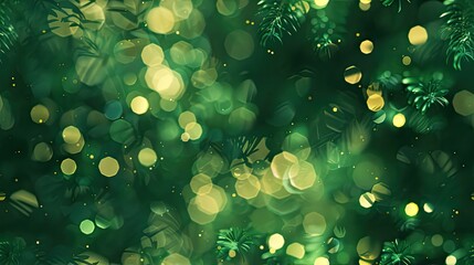 abstract background, realistic bokeh effect, evergreen forest tones 