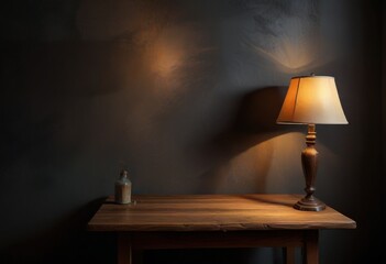 lamp on the table