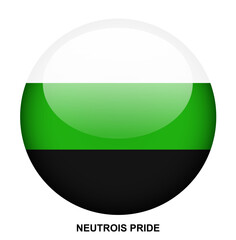 NEUTROIS PRIDE flag button on white background