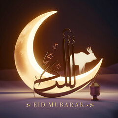 This beautiful Islamic 3d illustration is mainly made for great celebration Eid al Adha