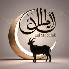 This beautiful Islamic 3d illustration is mainly made for great celebration Eid al Adha