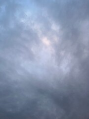 Cloudy sky background, natural dark grey sky background