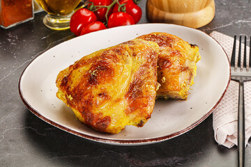 Roasted chicken thigh with spices