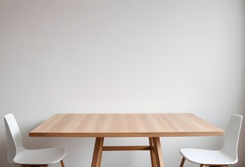 Minimal empty wooden table with sunlight	