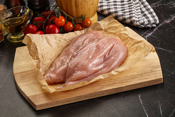 Raw chicken breast fillet for cooking