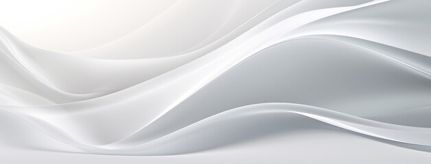 Abstract white wave background with smooth lines, minimalist designs, modern presentations, sleek websites, and clean digital artworks. Perfect for creating white geometric abstract background