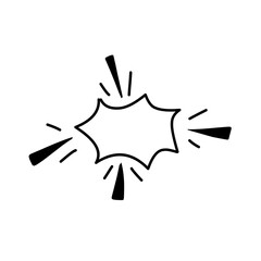 Hand drawn of speech comic bubble