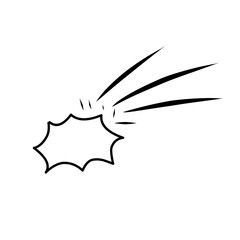 Hand drawn of speech comic bubble