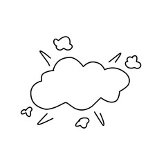 Hand drawn of speech comic bubble