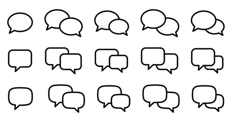 Chat icon. Talk bubble speech icon. Dialogue balloon icon.