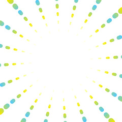 ドットのポップな集中線のイラスト素材